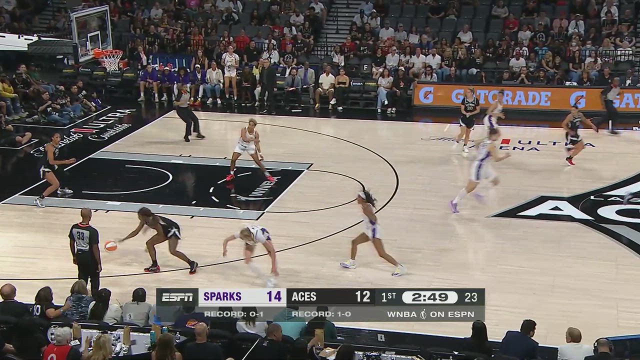 A'ja Wilson with 22 Points vs. Los Angeles Sparks