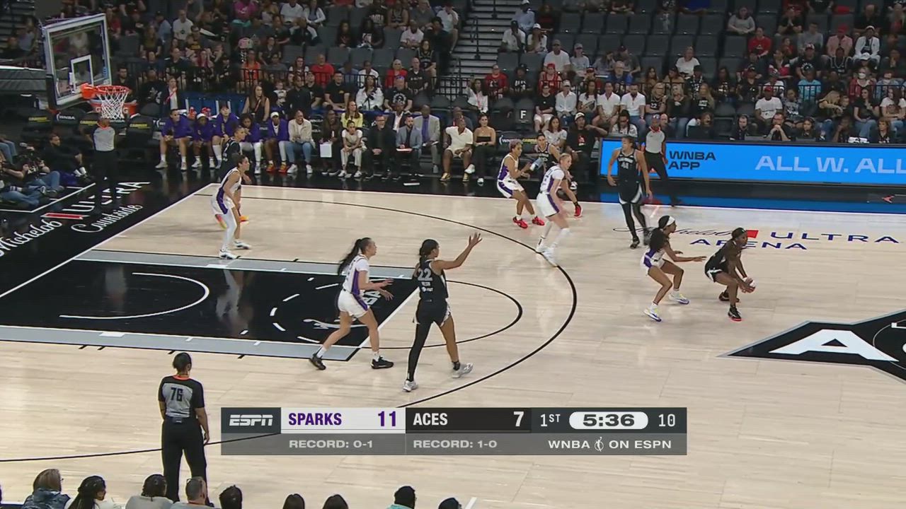 Jackie Young with 22 Points vs. Los Angeles Sparks