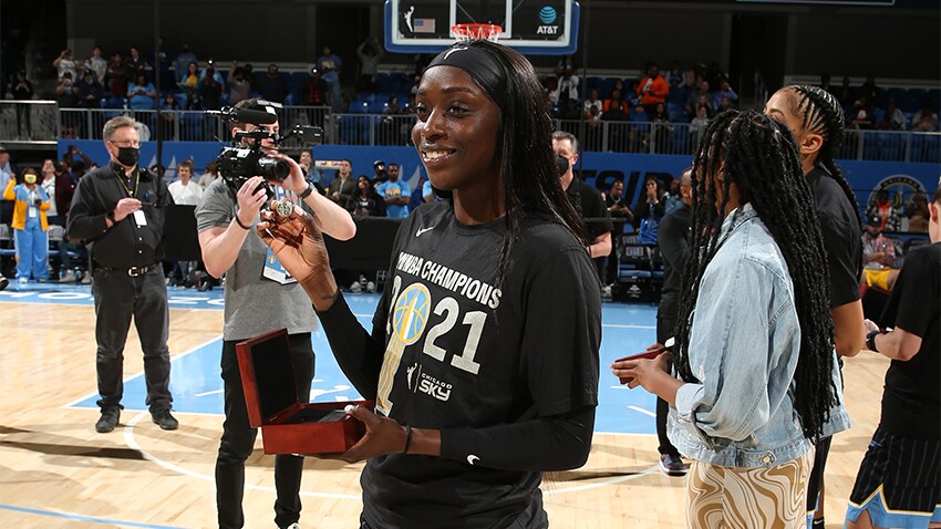 The 2021 WNBA Champions, Chicago Sky's Ring Ceremony